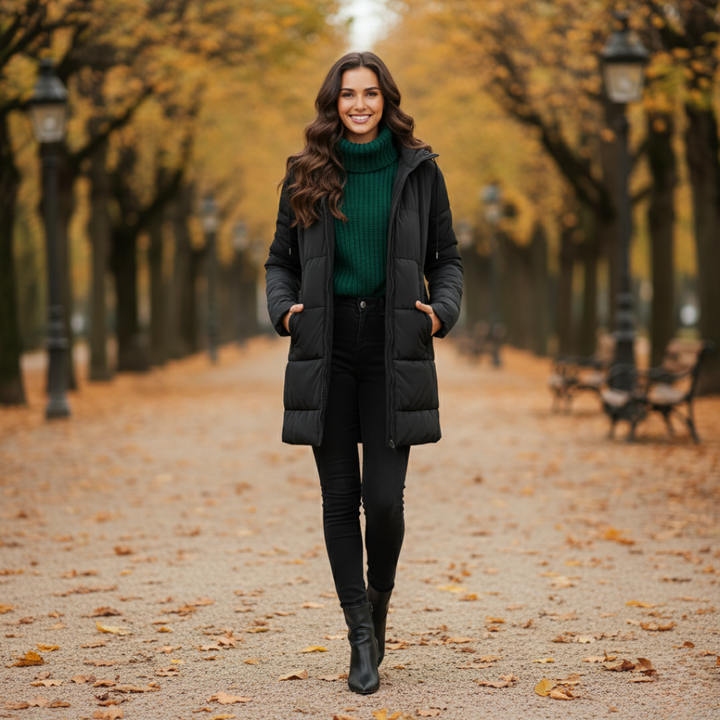 Lyrin Long Hooded Puffer | Cosy Winter Coat