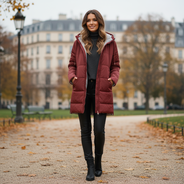 Lyrin Long Hooded Puffer | Cosy Winter Coat