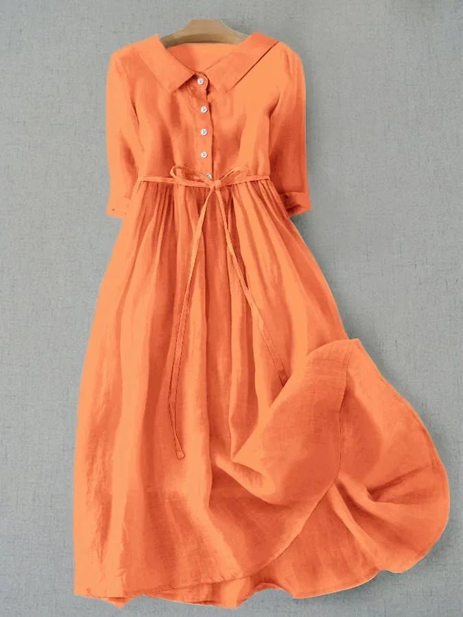 Celestine | Elegant Belted Shirt Dress - LXNDON