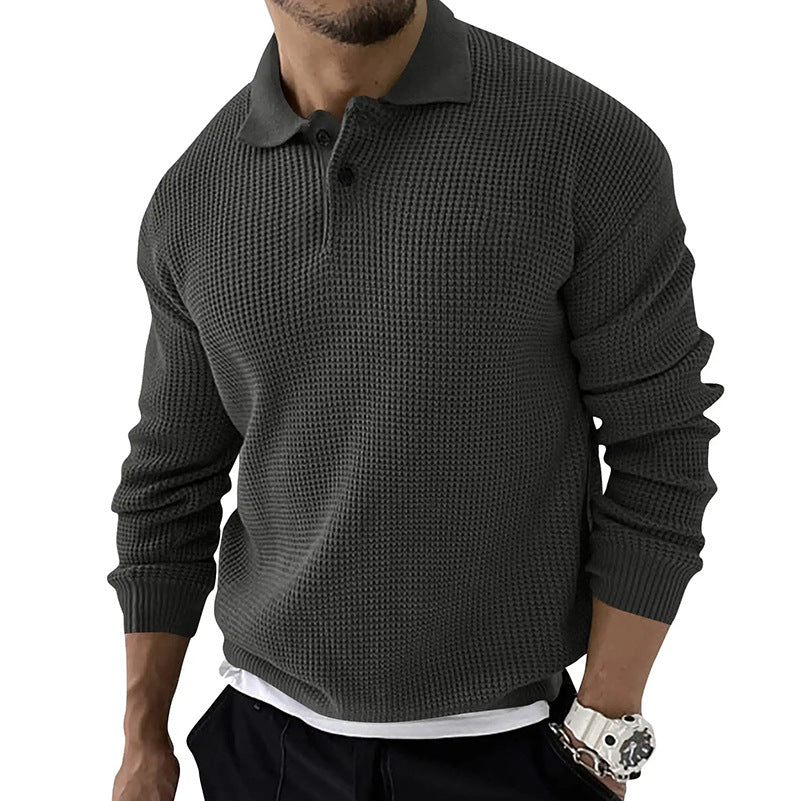Celmo | Textured Polo - Collar Sweater - LXNDON