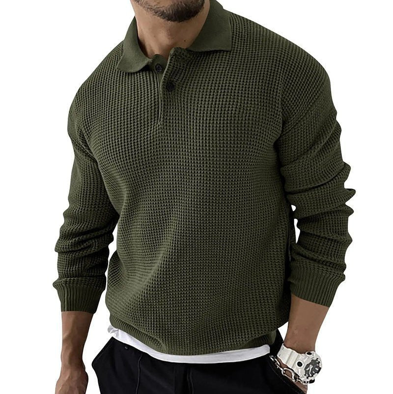 Celmo | Textured Polo - Collar Sweater - LXNDON