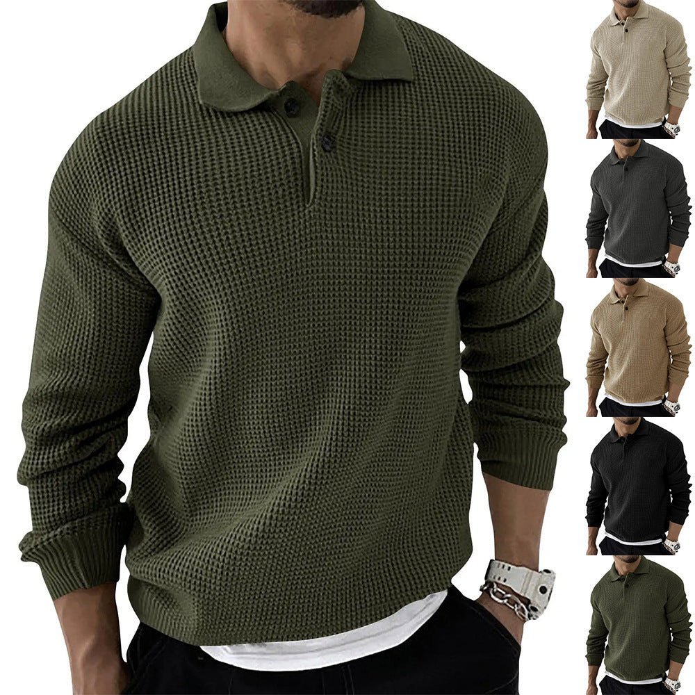 Celmo | Textured Polo - Collar Sweater - LXNDON