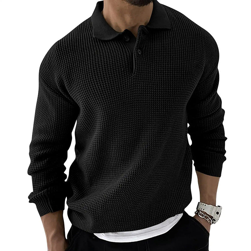 Celmo | Textured Polo - Collar Sweater - LXNDON