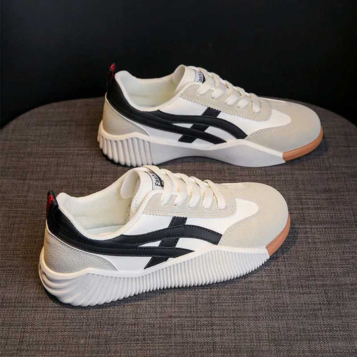 Women’s Pastel Detail Lace-Up Trainers