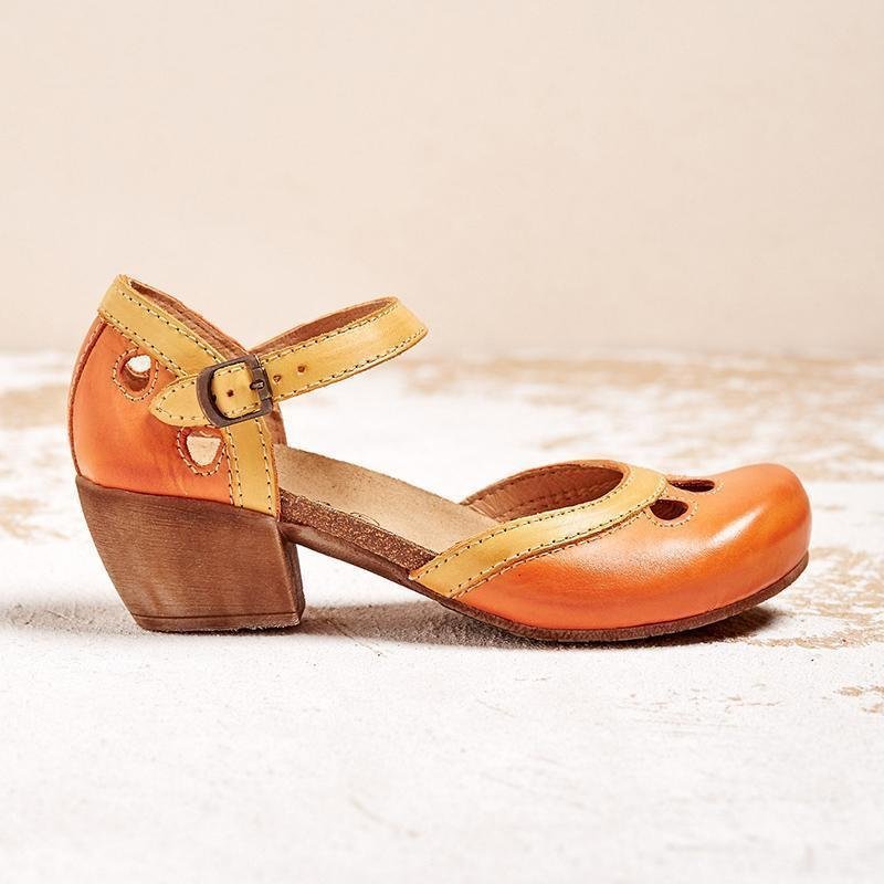 Claribel | Vintage Two - Tone Sandals - LXNDON
