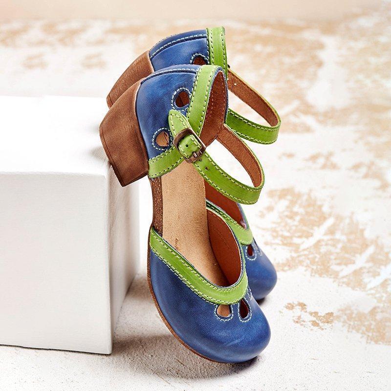 Claribel | Vintage Two - Tone Sandals - LXNDON