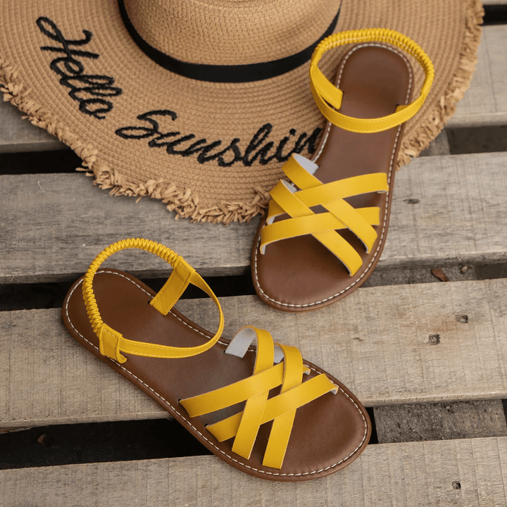 Clarisse | Criss - Cross Comfort Sandals - LXNDON
