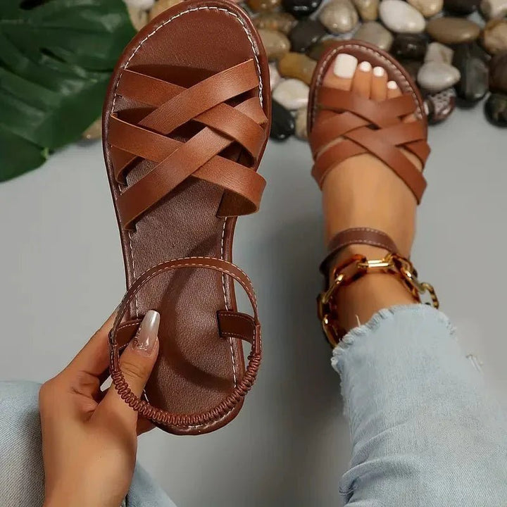 Clarisse | Criss - Cross Comfort Sandals - LXNDON