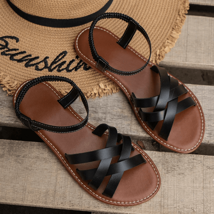 Clarisse | Criss - Cross Comfort Sandals - LXNDON