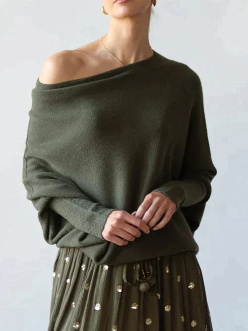 Elara Off-Shoulder Knit Top | Relaxed Everyday Elegance