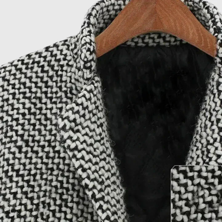 Maivra Patterned Coat | Women’s Modern Textured Outerwear