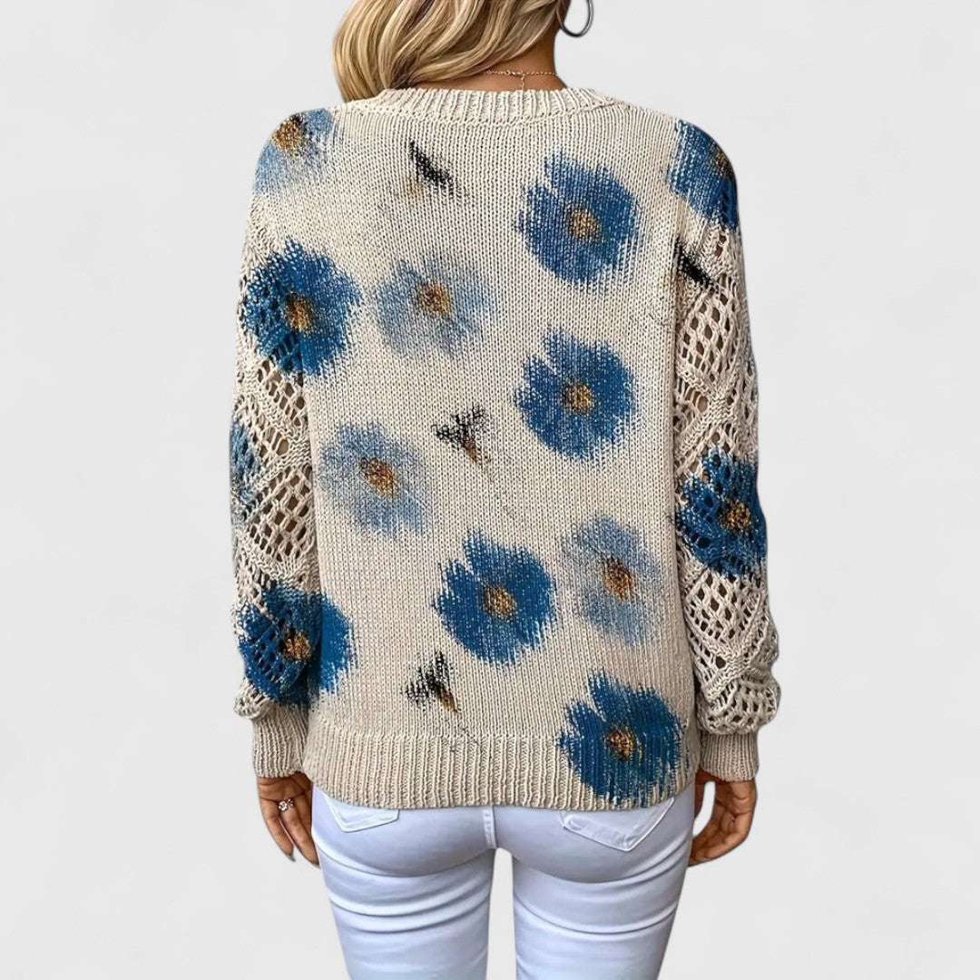 Aurelia Knit Jumper | Women’s Floral Crochet Style