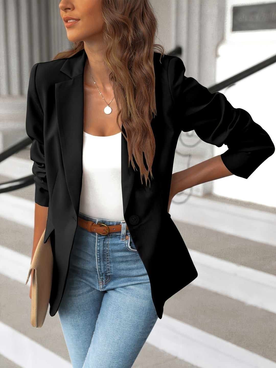 Women’s Relaxed Single-Breasted Blazer | Elegant Daily Wear