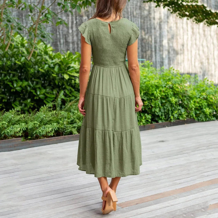 Elegant Maxi Dress with Figure - Flattering Fit - LXNDON