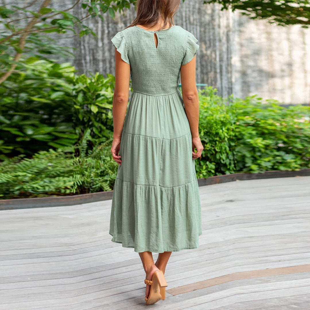 Elegant Maxi Dress with Figure - Flattering Fit - LXNDON