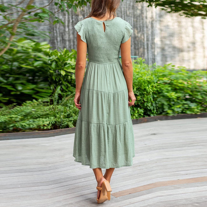 Elegant Maxi Dress with Figure - Flattering Fit - LXNDON