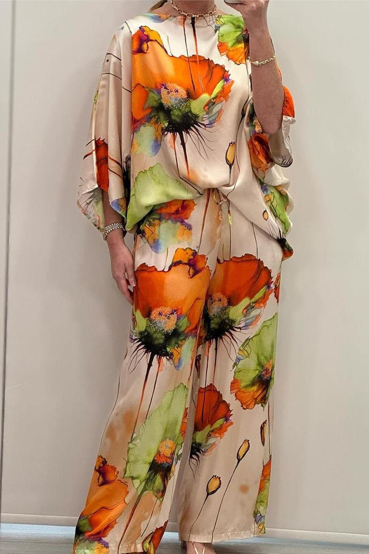 Elira | Flowing Floral Two - Piece Set - LXNDON