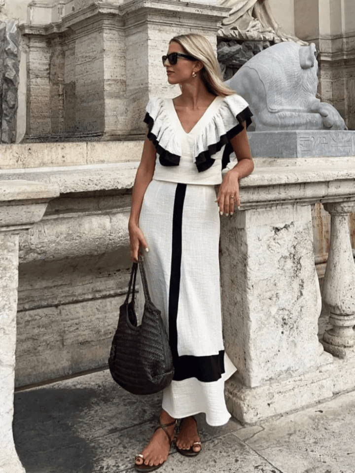 Elysia | Ruffled Elegant Summer Set - LXNDON