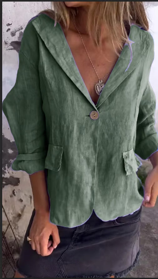 Women’s Single-Button Blazer | Modern Minimal Layering