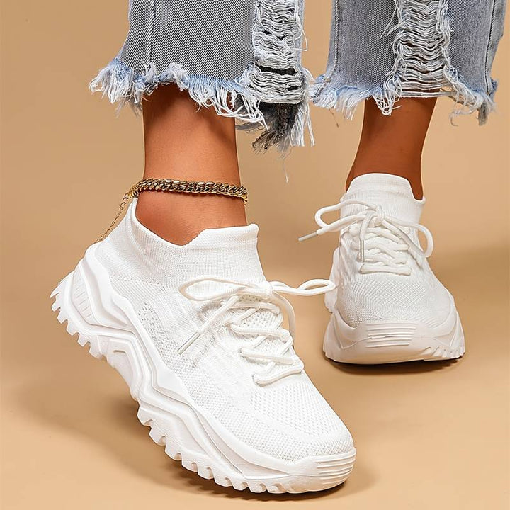 Women’s Chunky Knit Lace-Up Trainers