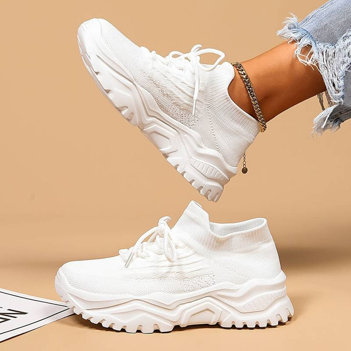Women’s Chunky Knit Lace-Up Trainers