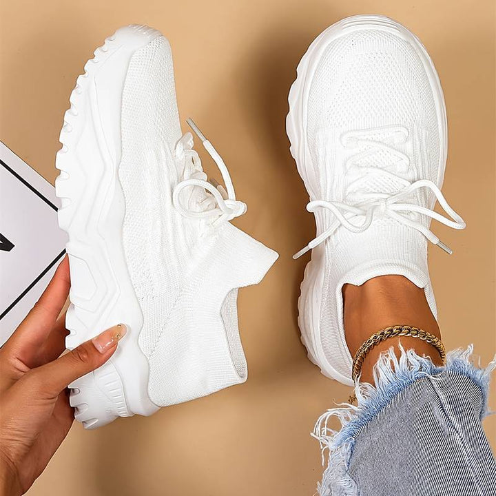 Women’s Chunky Knit Lace-Up Trainers