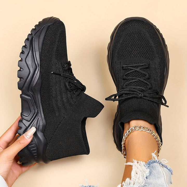 Women’s Chunky Knit Lace-Up Trainers