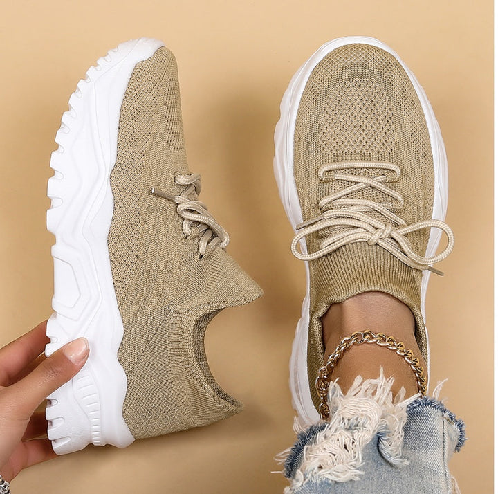 Women’s Chunky Knit Lace-Up Trainers