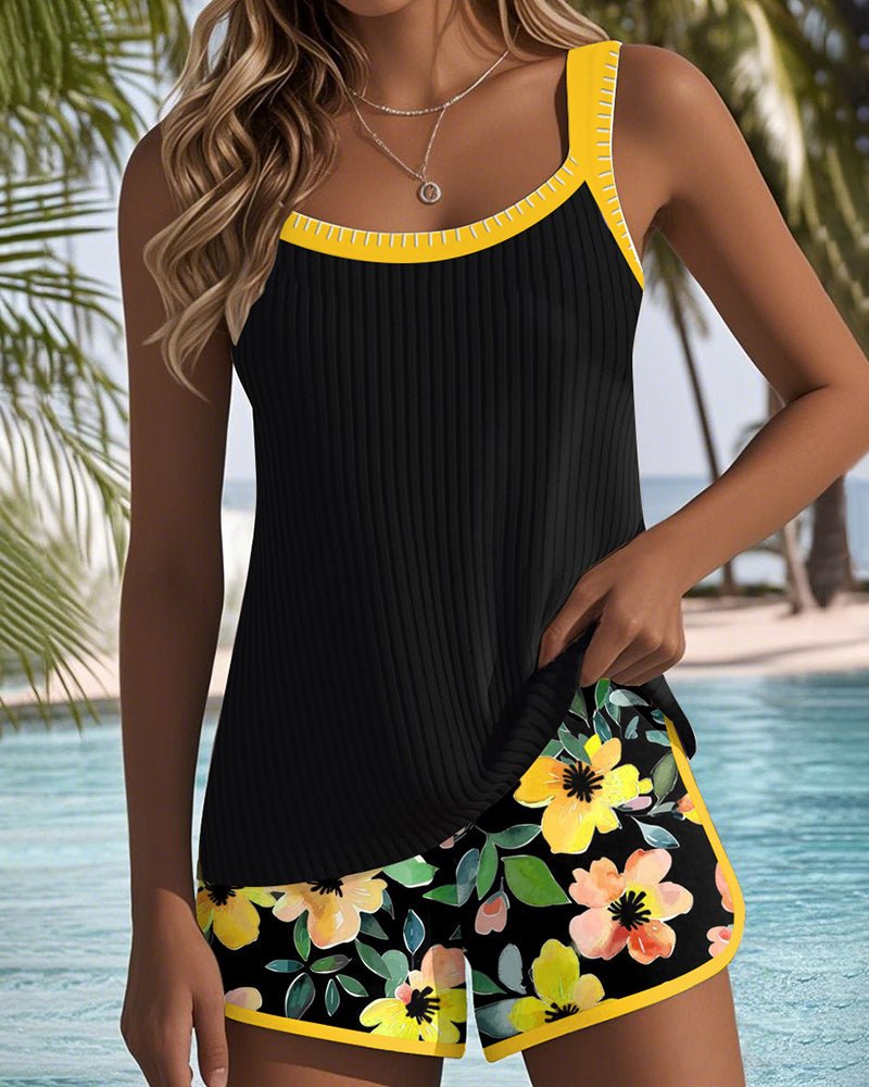 Floria | Tropical Trim Two - Piece Set - LXNDON