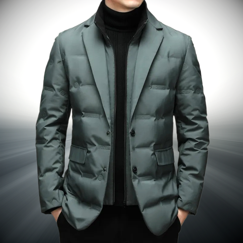 Puffer Blazer Jacket | Men’s Smart Winter Style