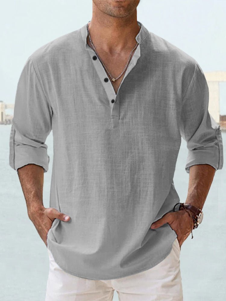 Givalli - Smooth Casual Linen Overshirt - LXNDON