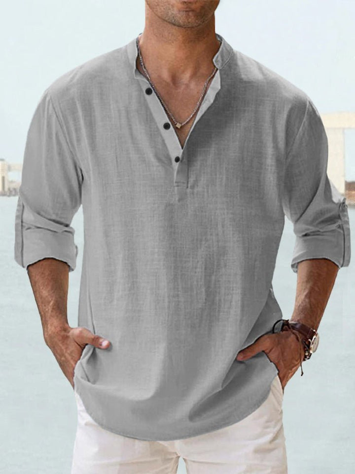 Givalli - Smooth Casual Linen Overshirt - LXNDON