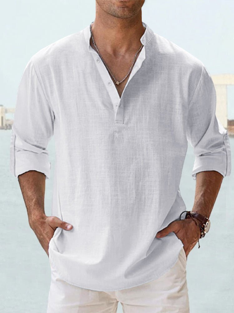 Givalli - Smooth Casual Linen Overshirt - LXNDON
