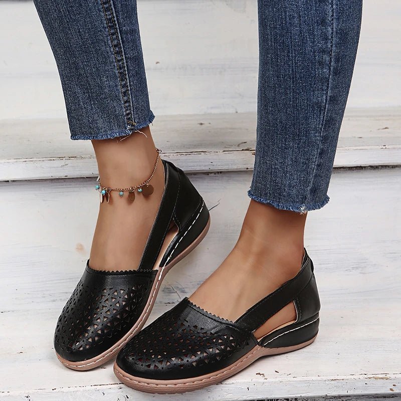 Gracie | Perforated Slip - On Flats - LXNDON