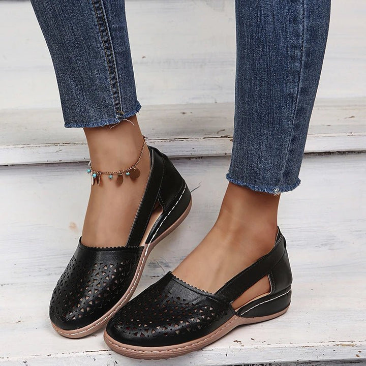 Gracie | Perforated Slip - On Flats - LXNDON
