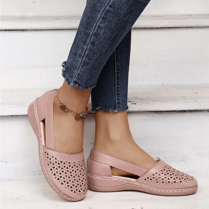 Gracie | Perforated Slip - On Flats - LXNDON