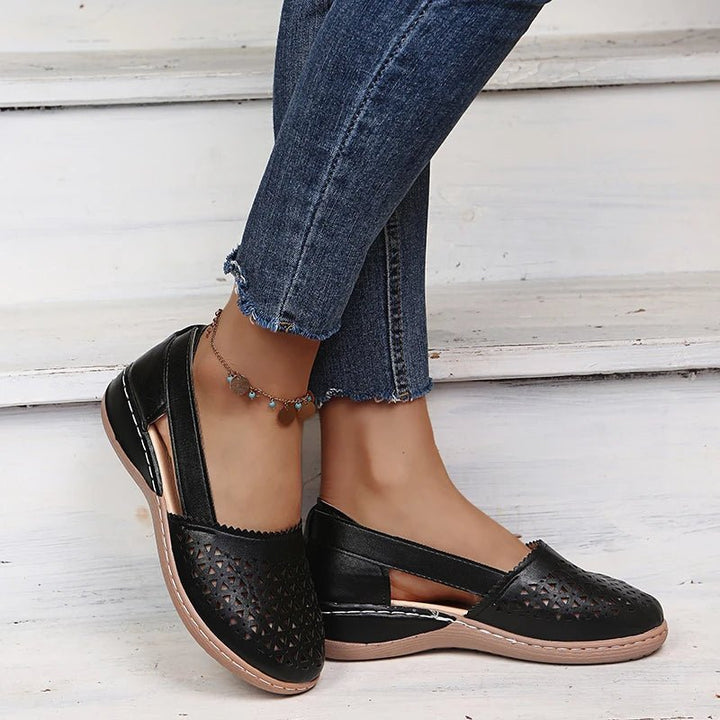 Gracie | Perforated Slip - On Flats - LXNDON