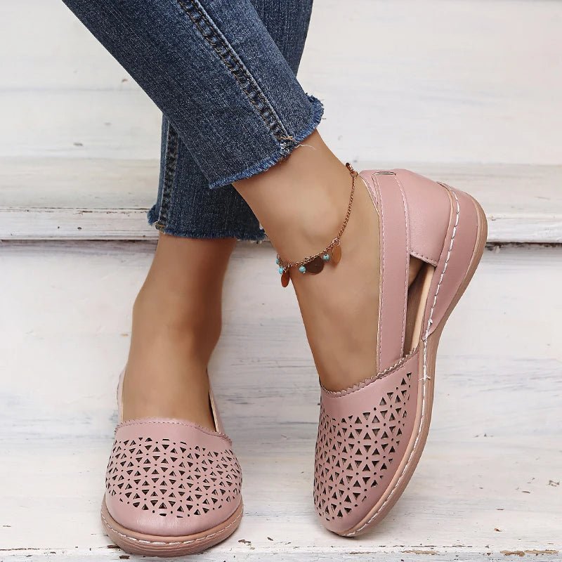 Gracie | Perforated Slip - On Flats - LXNDON