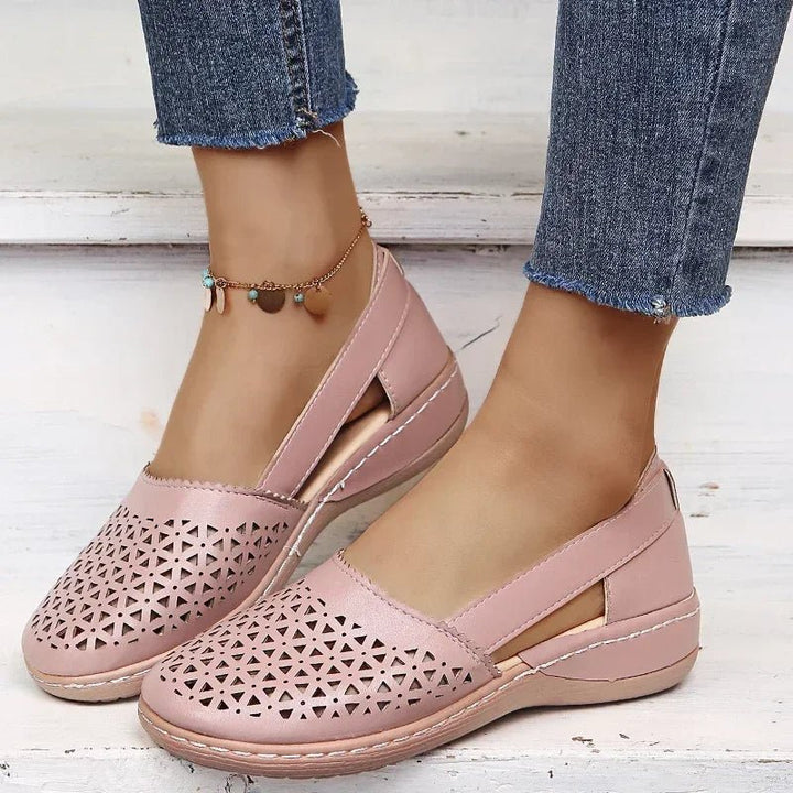 Gracie | Perforated Slip - On Flats - LXNDON