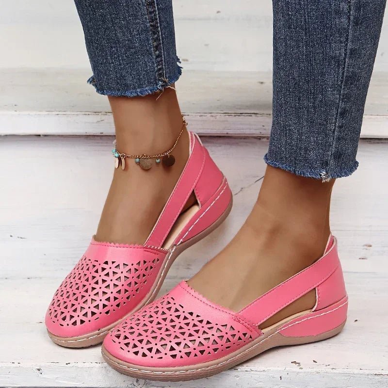 Gracie | Perforated Slip - On Flats - LXNDON