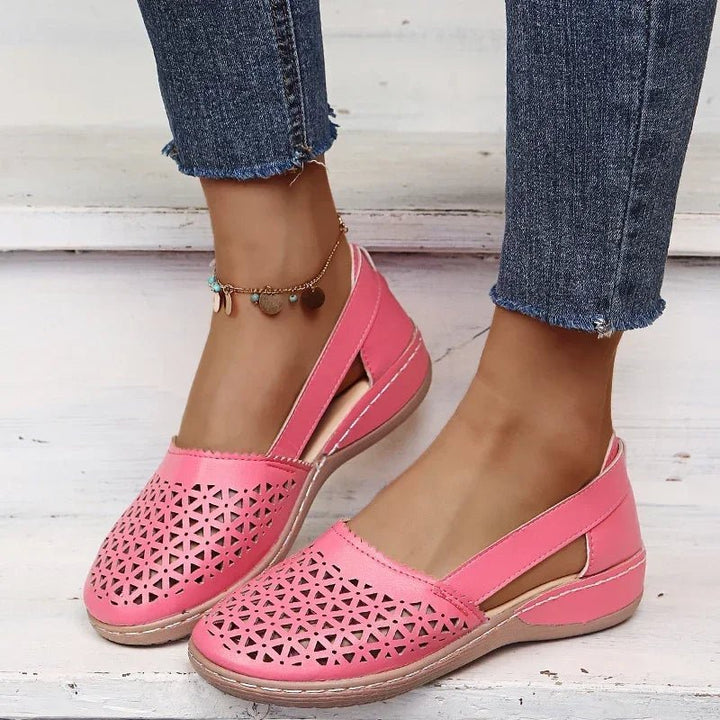 Gracie | Perforated Slip - On Flats - LXNDON