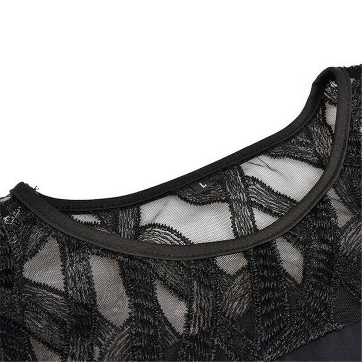 Hazel | Elegant Lace Sleeve Tummy Covering Dress - LXNDON