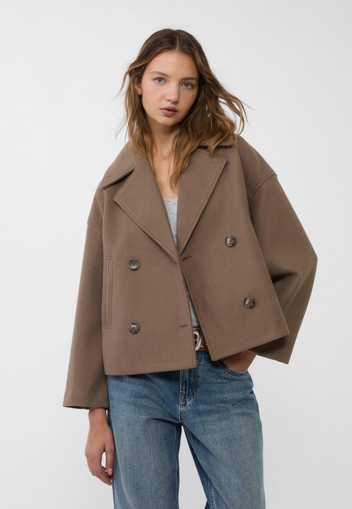 Alessyn Cropped Peacoat Jacket | Women’s Modern Layer