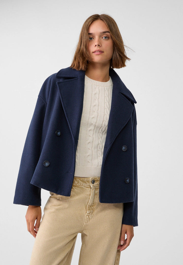 Alessyn Cropped Peacoat Jacket | Women’s Modern Layer