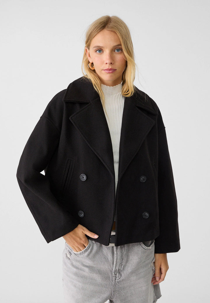Alessyn Cropped Peacoat Jacket | Women’s Modern Layer