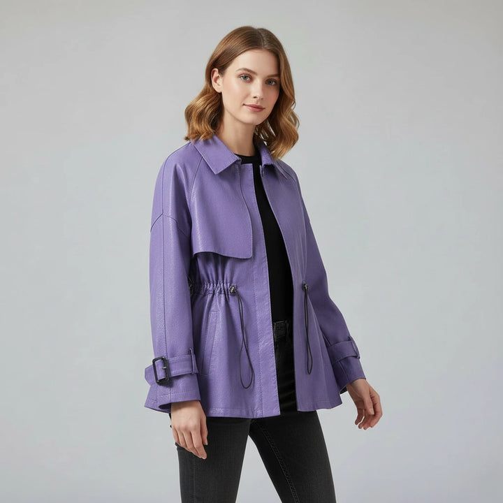 Women’s Cinched Leather Jacket | Modern Chic Outerwear