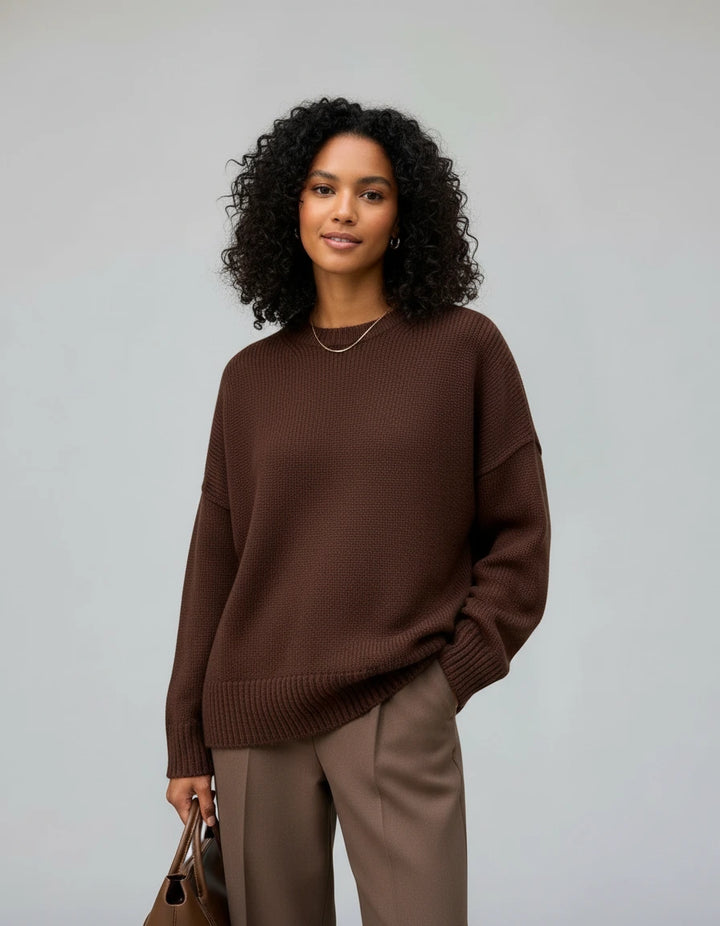 Marcelline Cozy Knit Sweater | Women’s Minimalist Relaxed Knitwear