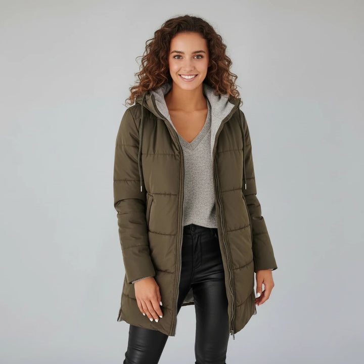 Lyrin Long Hooded Puffer | Cosy Winter Coat