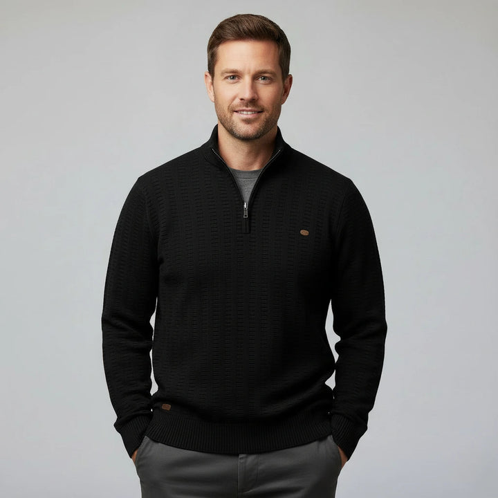 Daven Ribbed Half-Zip Sweater | Effortless Modern Comfort