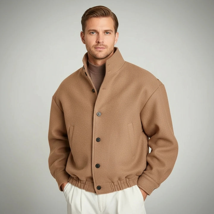 Henrik Modern Stand-Collar Jacket | Men’s Refined Outerwear
